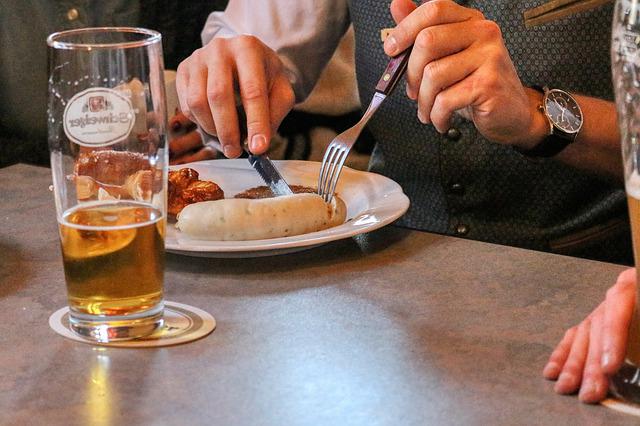 man enjoying locally brewed beer