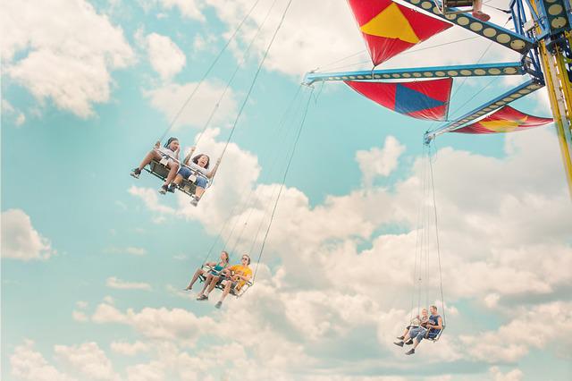 Kids having fun at an amusement park in Dubai