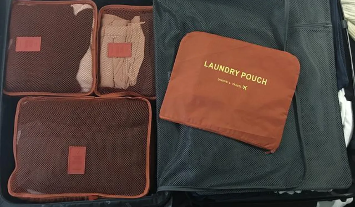 well arranged box from a travel packing list