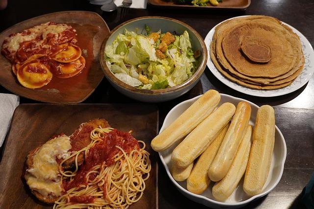 pancakes and pasta are great breakfast ideas for road trips